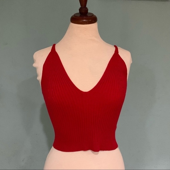 SHEIN Sleeveless Red Summer Cropped Top Size Small - Picture 1 of 7